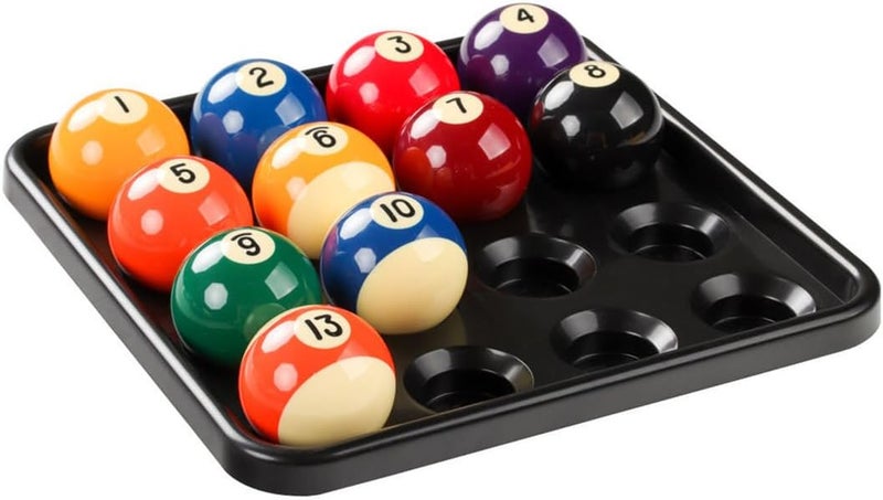 ZYAMY Black Plastic Billiard Carrying Tray - Store 16 Balls - Full Set of Standard Size Billiard Balls - 2-1/4 inch Size - Image 4
